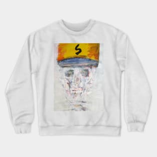 SKULL with  BASEBALL HAT Crewneck Sweatshirt